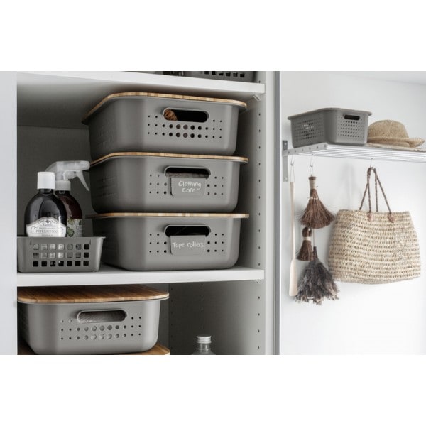 Corbeille de rangement 6 litres en plastique recyclé