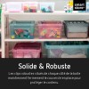 Boîte de rangement grise transparente 14 litres