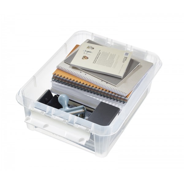 Boîte en plastique plate format A4 pour bureau