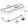 Grande Caisse de rangement avec roulettes 83 litres