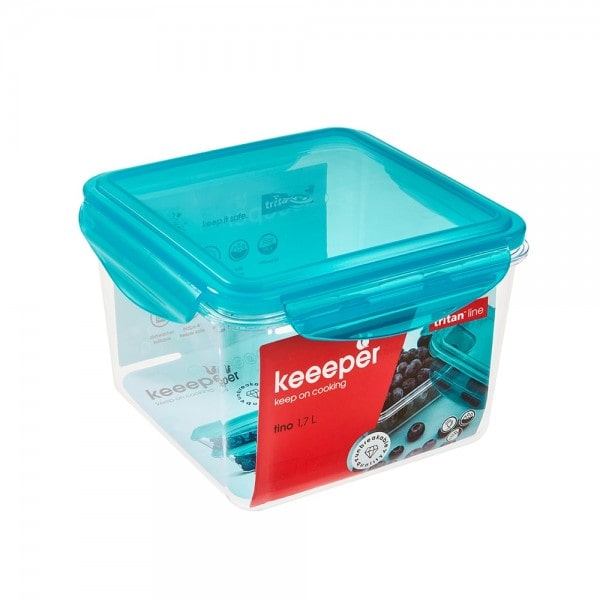 Boîte Transparente Carrée Incassable 1,7 litres