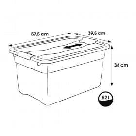 Grande Boîte de rangement à jouet transparente 52 litres
