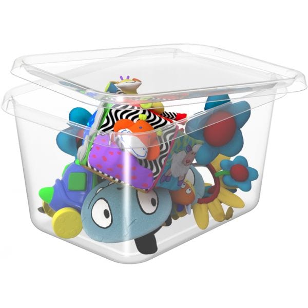 Boîte de rangement transparente avec couvercle 11 litres Basic