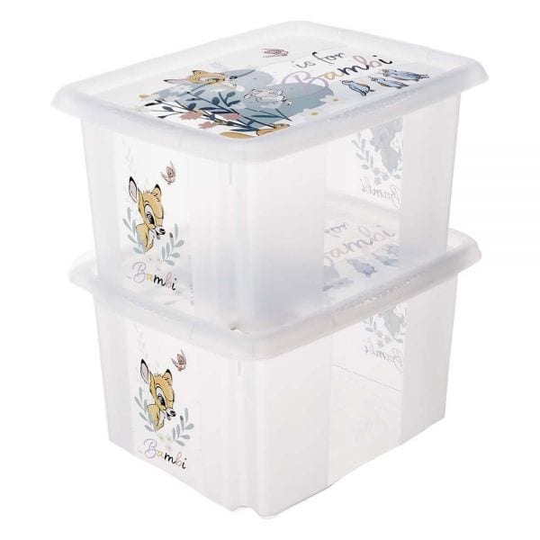 Caisse à jouets Bambi Disney avec couvercle de 15 à 45 litres