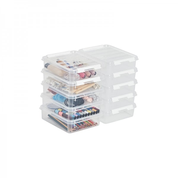Petite Boîte en plastique plate 1 litre empilable