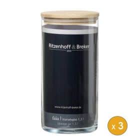 Lot de 3 Bocaux de conservation en verre 1,3 litre