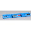 Lot de 6 bacs à bec Taille 1 bleu avec rail ProfiPlus Allit