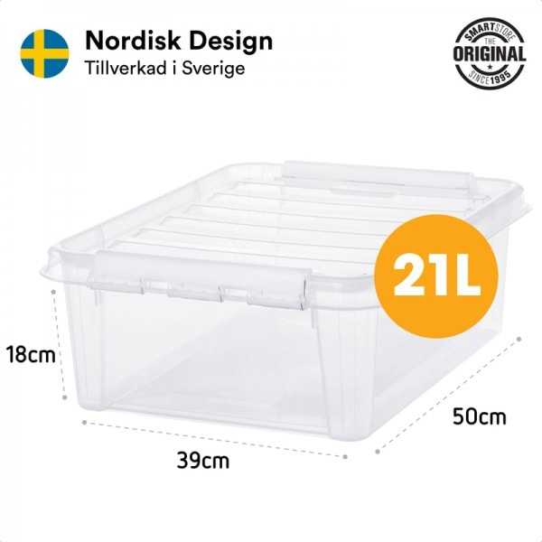 Boîte de rangement 21 litres hauteur 18 centimètres