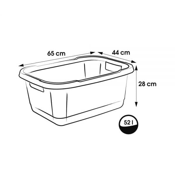 Bassine à linge élégante et pratique 52 litres