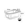 Bassine à linge élégante et pratique 32 litres