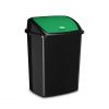 Poubelle à couvercle basculant vert, noire, jaune ou bleu 50 litres