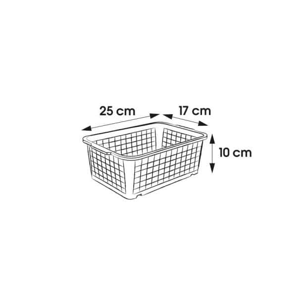 Petite Corbeille en plastique grise verte ou naturel
