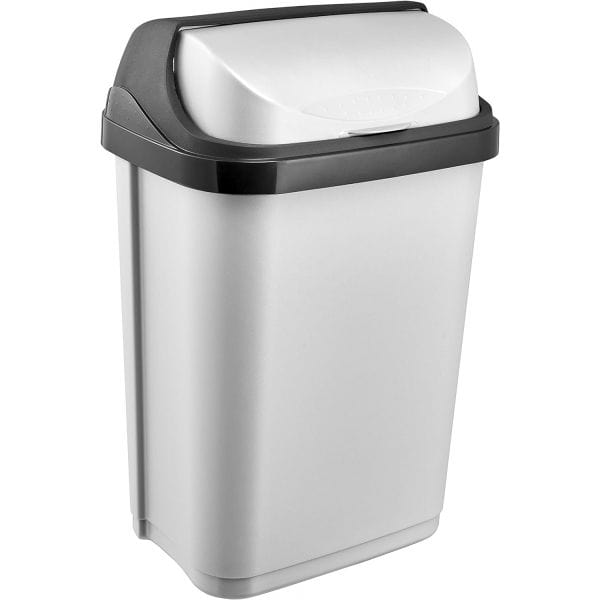 Poubelle plastique à couvercle coulissant 10 litres