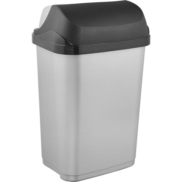 Poubelle plastique à couvercle coulissant 25 litres