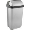 Poubelle plastique à couvercle coulissant 50 litres