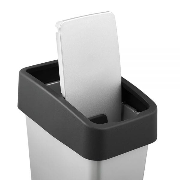 Poubelle Rectangulaire à couvercle basculant 10 litres