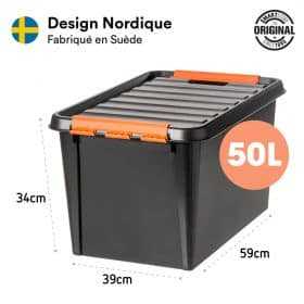 Grande Caisse Professionnelle solide avec couvercle 50 litres