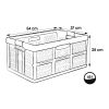 Casier de rangement professionnel pliant 45 litres