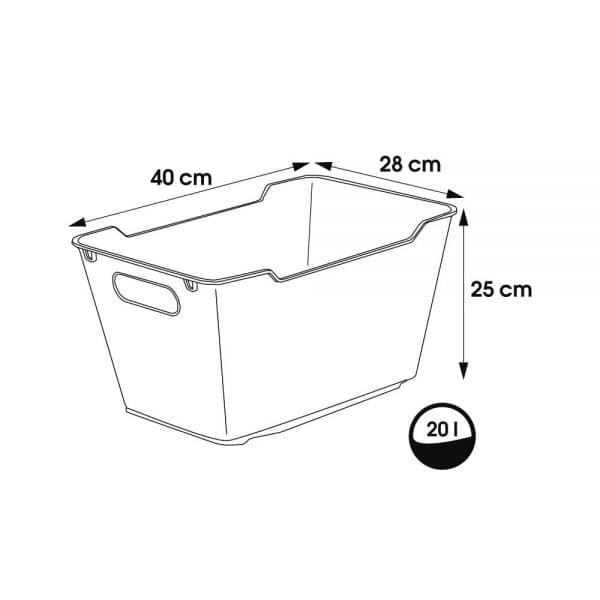 Panier de rangement design 20 litres lotta