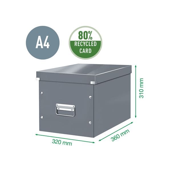 Cube de rangement en Carton avec couvercle Grand Format L