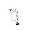 Boîte verseuse 1,5 litre pour Sucre ou Farine