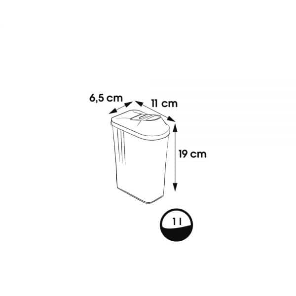 Boîte Verseuse 1 litre pour Sucre ou Farine