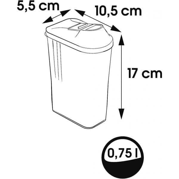 Boîte verseuse Sucre Farine 750 ml