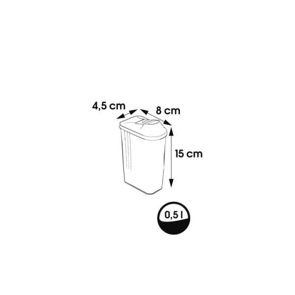 Boîte verseuse sel ou épices 500 ml
