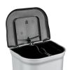 Poubelle à pédale 2 bacs pour tri 2 x 11 litres