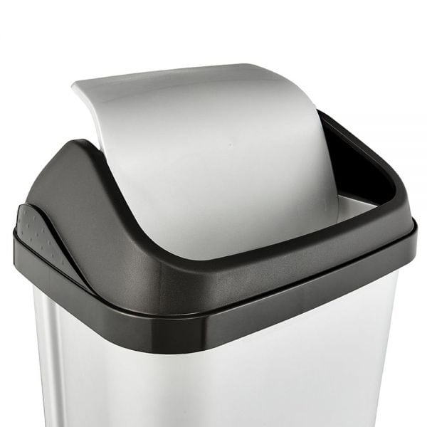 Poubelle en plastique recyclé à couvercle coulissant 25 litres