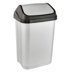 Poubelle en plastique recyclé à couvercle coulissant 25 litres