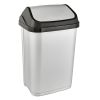 Poubelle en plastique recyclé à couvercle coulissant 25 litres
