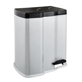 Poubelle à pédale avec 2 bacs 7 et 15 litres