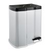 Poubelle à pédale avec 2 bacs 7 et 15 litres