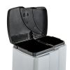 Poubelle à pédale avec 2 bacs 7 et 15 litres