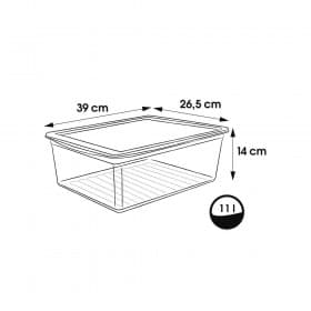 Lot de 3 boîtes de rangement Spécial Vêtements 11 litres