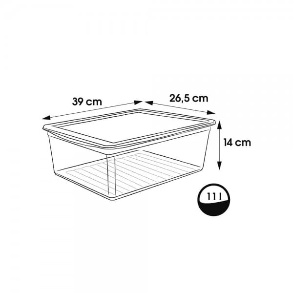 Lot de 3 boîtes de rangement Spécial Vêtements 11 litres