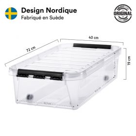 Boîte de rangement à roulettes 31 litres