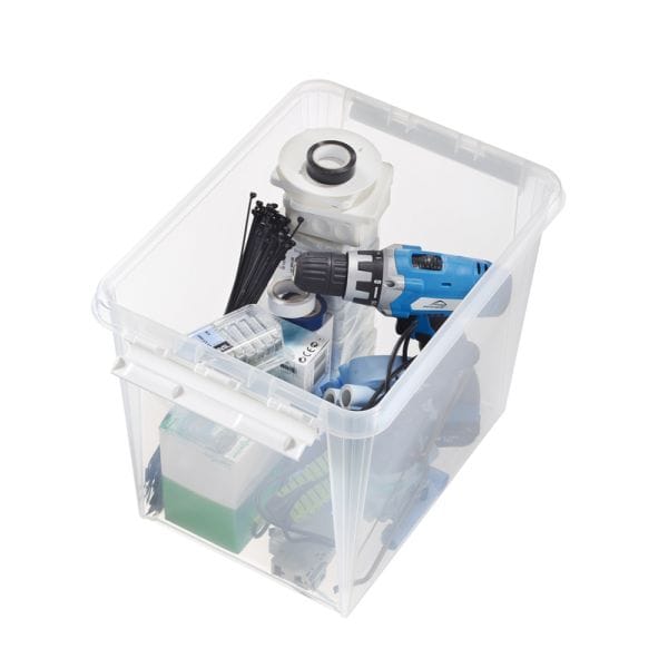 Boîte de rangement haute 25 litres avec couvercle