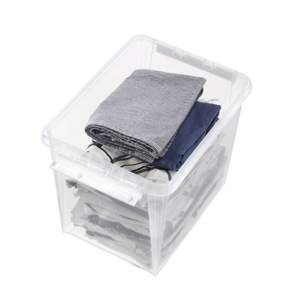 Boîte de rangement haute 25 litres avec couvercle