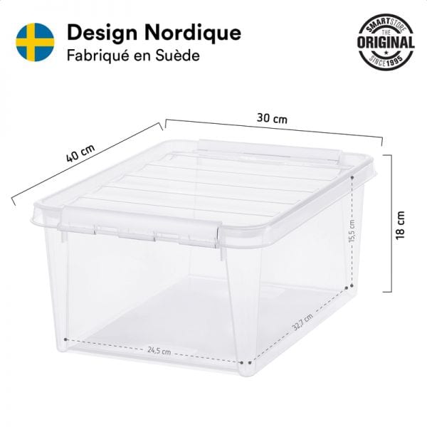 Boîte de rangement 14 litres avec 6 casiers séparés