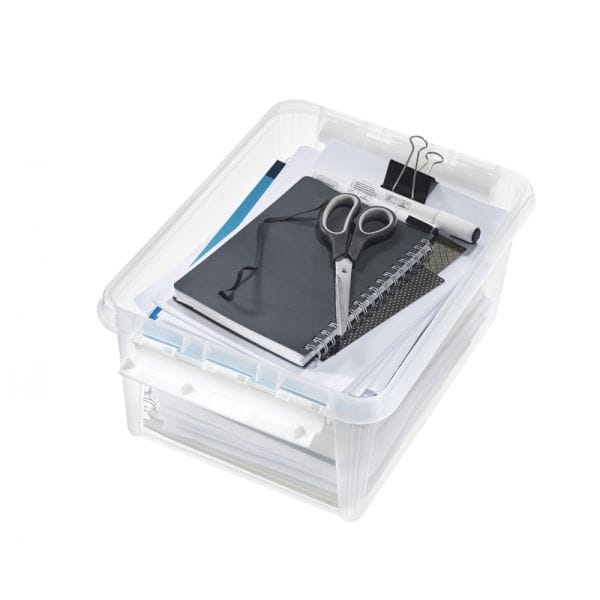 Boîte de rangement transparente 14 litres avec couvercle