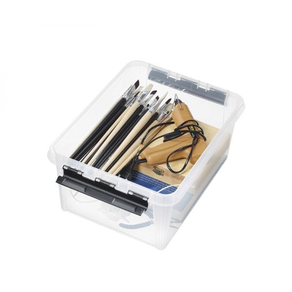 Boîte de rangement transparente 14 litres avec couvercle