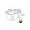 Caisse de rangement solide transparente 24 litres