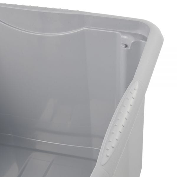 Bac de rangement gris en plastique recyclé 24 litres