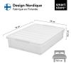 Boîte de rangement sous lit à roulettes 60 litres