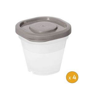 4 petites Boîtes alimentaire vinaigrette 50 ml