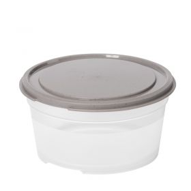 Boite plastique alimentaire ronde de 0,6 à 0,8 litre