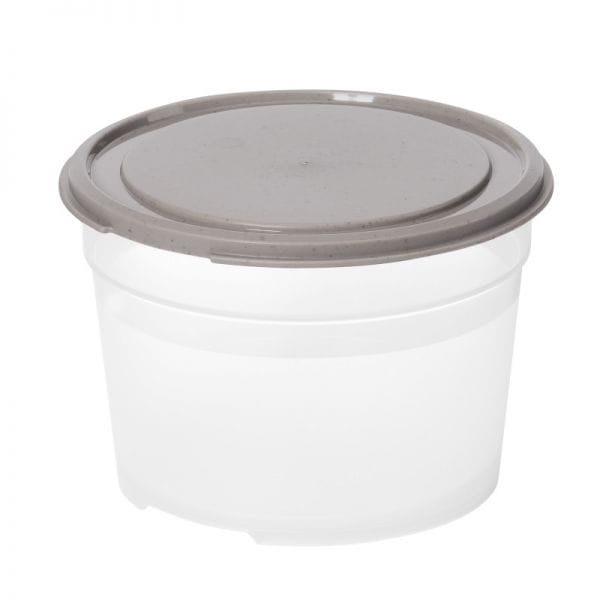 Boite plastique alimentaire ronde de 0,6 à 0,8 litre