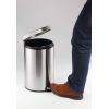 Poubelle ronde à pédale en acier inoxydable 30 litres